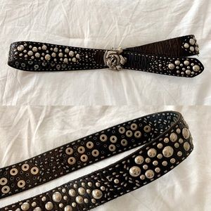 Betsy Johnson Metal Rose Studded Belt